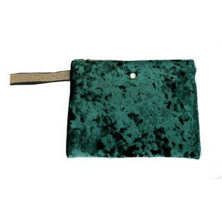 Velvet Wristlet Clutch