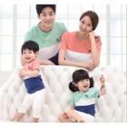 Family Matching Color Panel Short Sleeve T-shirt