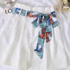 Cat Print Scarf / Hair Tie / Ribbon Belt