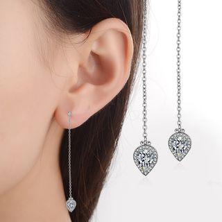 Rhinestone Water Drop Dangle Earring