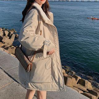 Drawstring Zip Cargo Coat