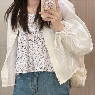 Floral Print Camisole Top / Cover-up