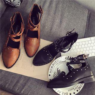 Faux-leather Studded Loafers