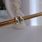 Turquoise Alloy Ring 1 Pc - Gold - One Size