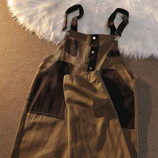 Contrast Pocket Straight Leg Jumper Pants