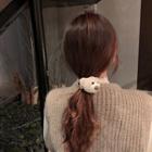 Bear Chenille Hair Tie White - One Size