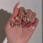 Rhinestone Swing Earring 1 Pair - My30516 - Gold - One Size
