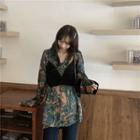 Floral Shirt / Cropped Camisole Top