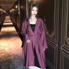 Set : Coat + High Waist Tassel Skirt