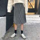 Striped A-line Skirt Stripes - One Size