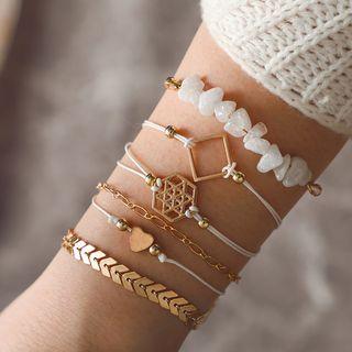 Set Of 6: Bracelet (assorted Designs) 6792 - One Size