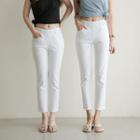 Hidden Band-waist Straight-cut Pants In 2 Lengths