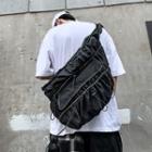 Drawstring Nylon Crossbody Bag Black - One Size