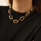 Chunky Acrylic Chain Necklace 3896 - Gold - One Size