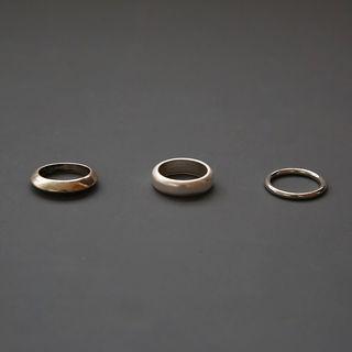 Set Of 3: Plain Ring