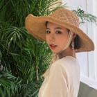 Lace-up Woven Sun Hat