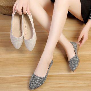 Plaid Fabric Flats