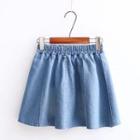 Mini A-line Denim Skirt