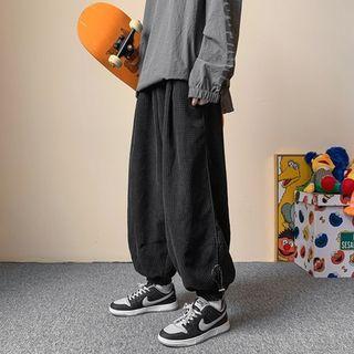Plain Lantern Gathered Cuff Pants