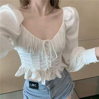 Ruffled Corset Blouse