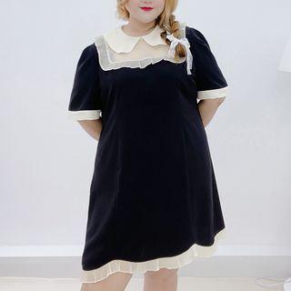 Two-tone Mesh Panel A-line Dress (various Designs)