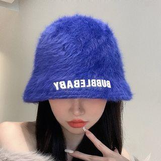Lettering Bucket Hat Blue - One Size