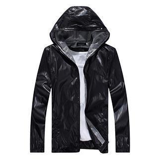 Plain Hooded Windbreaker