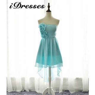 Off-shoulder Dip Back Bridesmaid Dress
