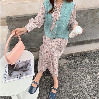 Sweater Vest Bluish Green - One Size