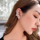 Non-matching Rhinestone Star Cuff Earring A02-89 - 1 Pair - Stars - Silver - One Size