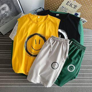 Smiley Face Tank Top / Sweatshorts