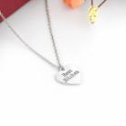 Lettering Sweetheart Pendant Necklace