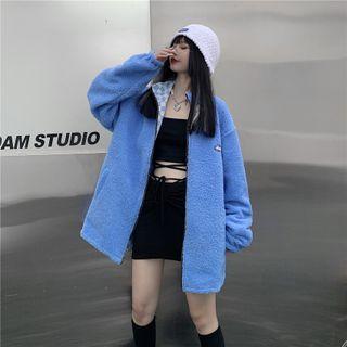 Reversible Fleece Checkerboard Jacket