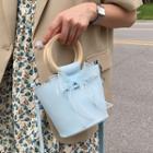 Bow Accent Bucket Bag Blue - One Size