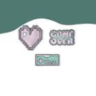 Alloy Heart / Game Controller / Game Over Lettering Brooch