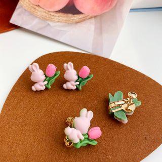 Rabbit & Tulip Acrylic Earring