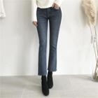 Coral-fleece Lined Boot-cut Jeans