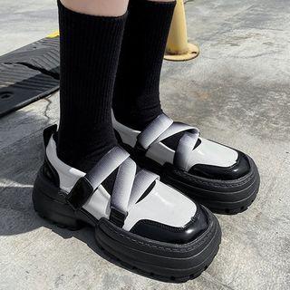 Platform Hook & Loop Loafers