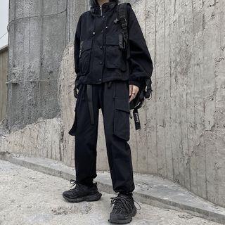 Zip-up Jacket / Cargo Harem Pants / Set