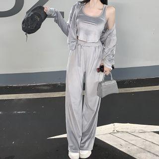 Tank Top / Zip Hoodie / Wide Leg Pants