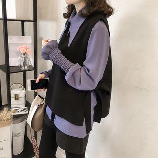 Set: Slit-side Vest + Shirt