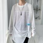 Sequin Long-sleeve Round-neck T-shirt