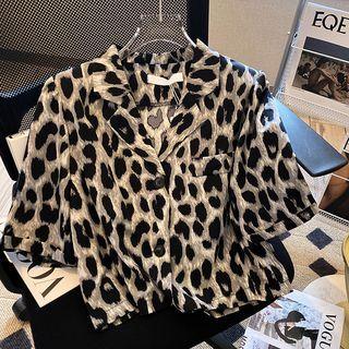 Short-sleeve Leopard Hawaiian Shirt