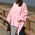 Batwing-sleeve Dip-back Sweatshirt