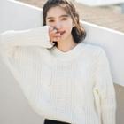 Ribbon Back Sweater White - One Size