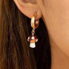 Mushroom Drop Earring 1 Pair - Gold - One Size