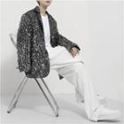 Long-sleeve Sequined Single Breasted Blazer