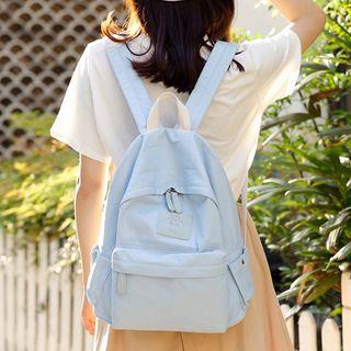 Canvas Plain Side Pockets Backpack