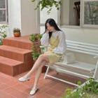 Spaghetti-strap Fold-over Dress