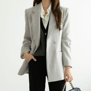 Single-button Woolen Blazer